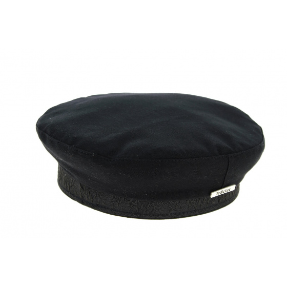 Black Cotton Camden Beret Cap - Traclet