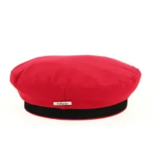 Casquette Béret Camden Rouge Coton- Traclet Reference : 9277 | Chapellerie Traclet