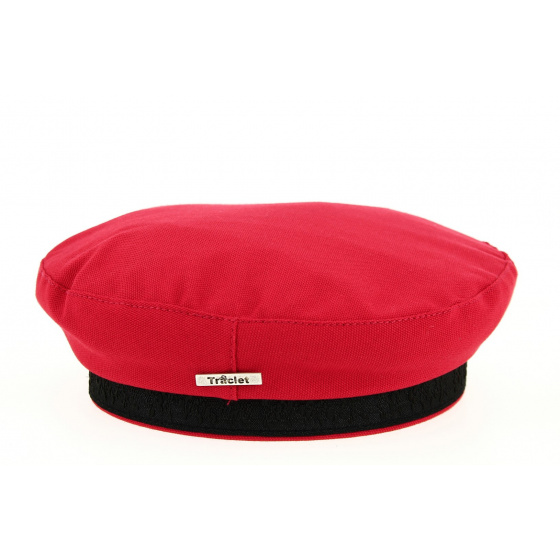 Red Cotton Camden Cap Beret - Traclet