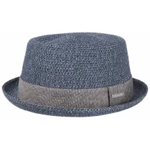 Chapeau Porkpie Robston Toyo Bleu- Stetson Reference : 9283 | Chapellerie Traclet