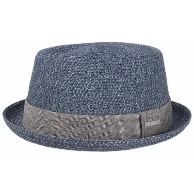 Chapeau Porkpie Robston Toyo Bleu- Stetson Reference : 9283 | Chapellerie Traclet
