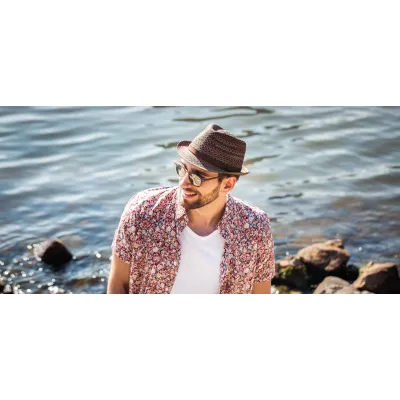 Brown Newmen Trilby Hat Göttmanne - straw hat purchase Reference: 3308 | Traclet Hat Shop