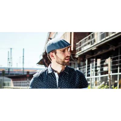 Jackson Flat Cap Cotton Denim - Göttmann Reference: 5312 | Traclet Hat Shop