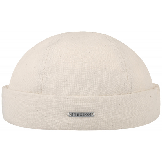 Docker Baltimore Cotton Beanie Ecru- Stetson 