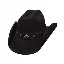 Children's Horsing Hat Felt Black - Bullhide