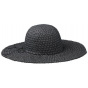 Black Paper Straw Jones Wide Brim Hat - Traclet
