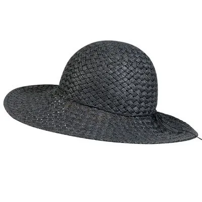 Capeline Jones Paille Papier Noir - Traclet Reference : 2510 | Chapellerie Traclet