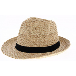Pelussin Natural Straw Fedora Hat - Traclet