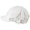 Emma White Summer Newsboy Cap - Seeberger Reference: 605 | Traclet Hat Shop