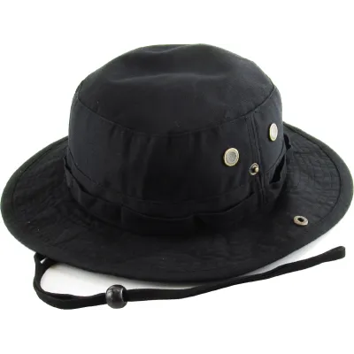 Black Ethos cord cotton bucket hat - Australian bucket hat Reference: 5529 | Traclet Hatters