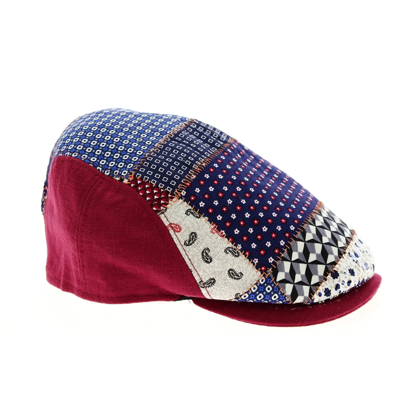 Casquette Patchwork Domiti Lin & Coton- Traclet Reference : 9327 | Chapellerie Traclet