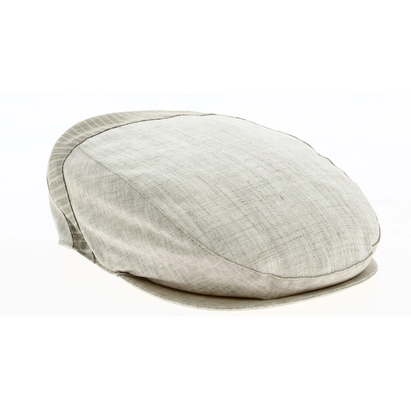 Alec Flat Cap Beige Linen - Traclet Reference: 9328 | Traclet Hat Shop