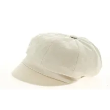 Beige Cotton Newsboy Cap with Bow - Traclet Reference: 9331 | Traclet Hat Shop