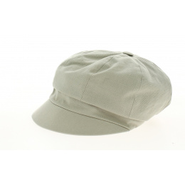 Natural Cotton Newsboy Cap with Bow - Traclet