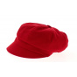 Neaux Red Cotton Newsboy Cap - Traclet