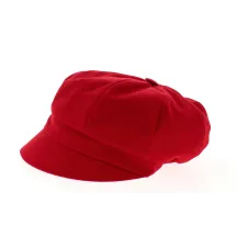 Neaux Red Cotton Newsboy Cap - Traclet Reference: 9334 | Traclet Hat Shop