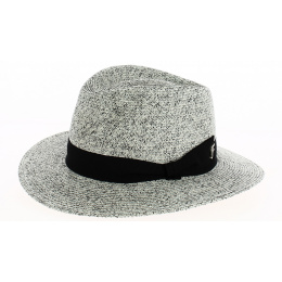 Fedora Yzeron Straw Hat Grey Paper- Flechet