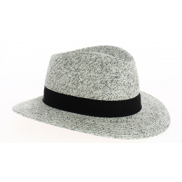 Chapeau Fedora Yzeron Paille Papier Gris- Flechet