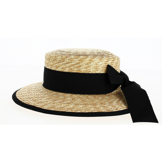 Belleville Wide-Brimmed Natural Straw Hat - Fléchet