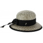 Santornin Straw Taupe Cloche Hat - Fléchet