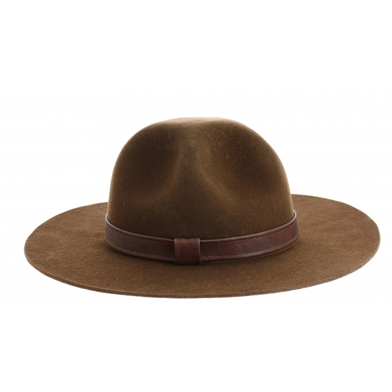 Chapeau Scout Feutre Laine Marron - Traclet