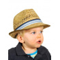 Theo Kids Straw Trilby Hat - Traclet