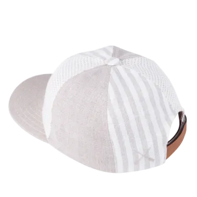 Casquette Rayures Beige Lin- Béton Ciré Reference : 9361 | Chapellerie Traclet