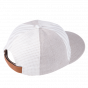 Beige Striped Linen Cap - Béton Ciré