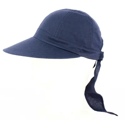 CCasquette Grande Visière Camila Marine - Traclet coton fabriqué en france Reference : 5333 | Chapellerie Traclet