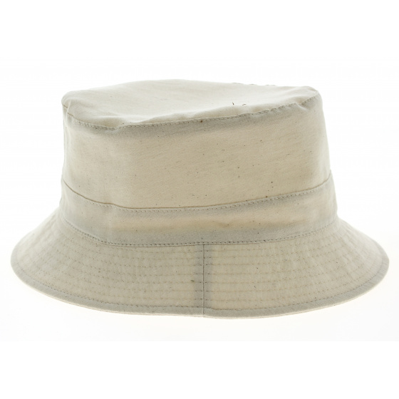 French-Made Bertil Bucket Hat in Organic Ecru Cotton - Crambes