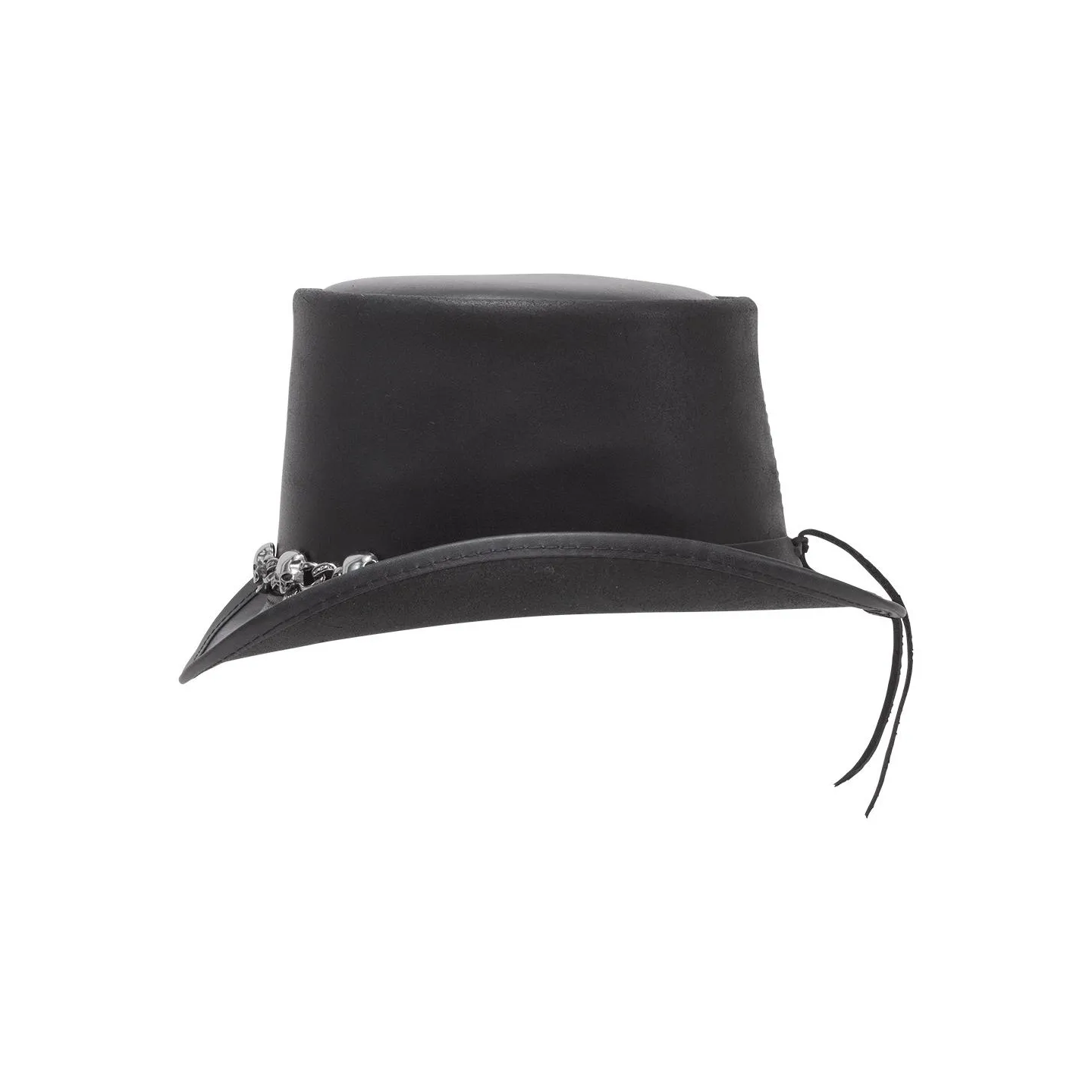 Chapeau Demi Haut de Forme El Dorado Cuir Noir - Head'N Home Reference : 9376 | Chapellerie Traclet