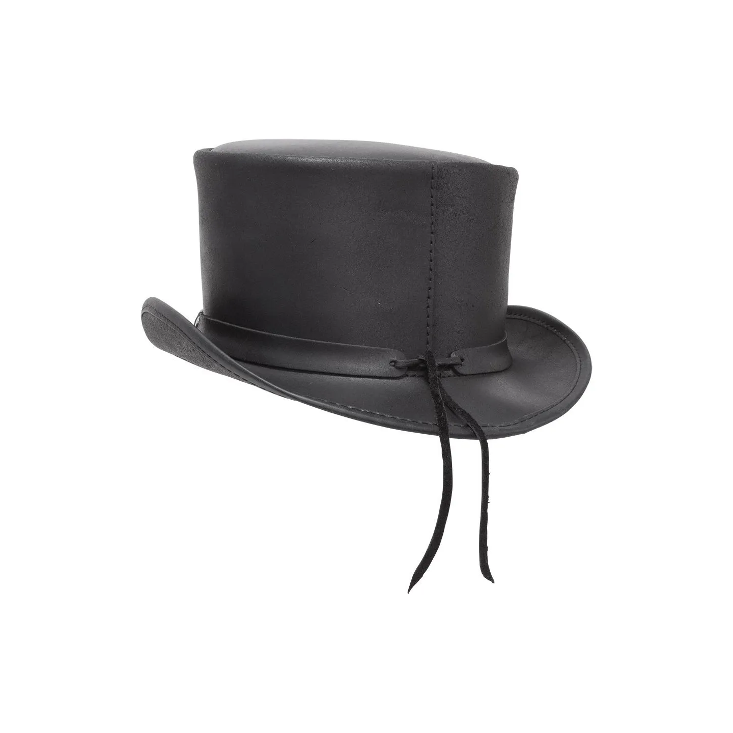 Chapeau Demi Haut de Forme El Dorado Cuir Noir - Head'N Home Reference : 9376 | Chapellerie Traclet