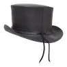 Chapeau Demi Haut de Forme El Dorado Cuir Noir - Head'N Home Reference : 9376 | Chapellerie Traclet