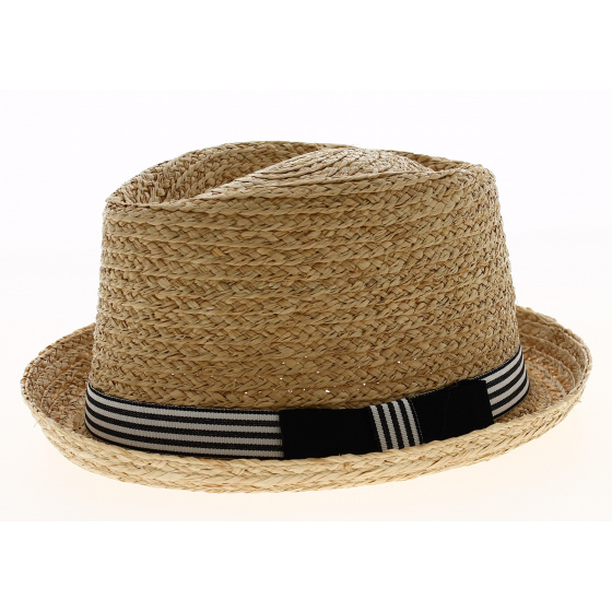 Mitchell Raffia Porkpie Hat - Traclet