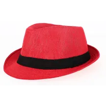 Chapeau Trilby California Lin Rouge - Traclet Reference : 3114 | Chapellerie Traclet