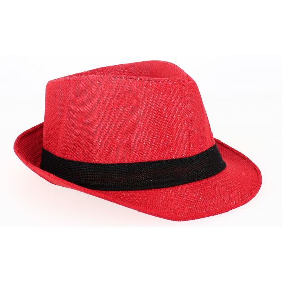 Red Linen California Trilby Hat - Traclet