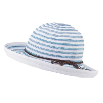 White & Blue Breton Hat - Emthunzini hats Reference: 9386 | Traclet Hat Shop