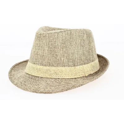 Tobacco Linen California Trilby Hat - Traclet Reference: 9391 | Traclet Hat Shop