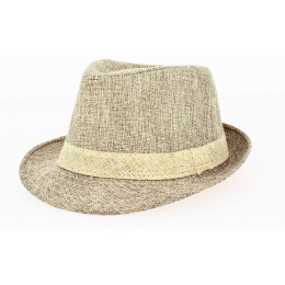 Chapeau Trilby California Lin Tabac- Traclet
