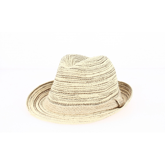Foggia Cotton Beige Trilby Hat - Traclet