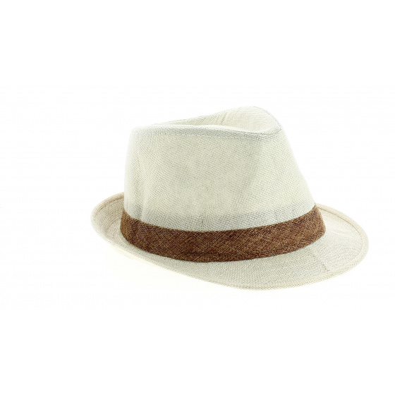 Chapeau Trilby California Lin Ivoire- Traclet