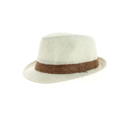 Ivory Linen California Trilby Hat - Traclet Reference: 9396 | Traclet Hat Shop