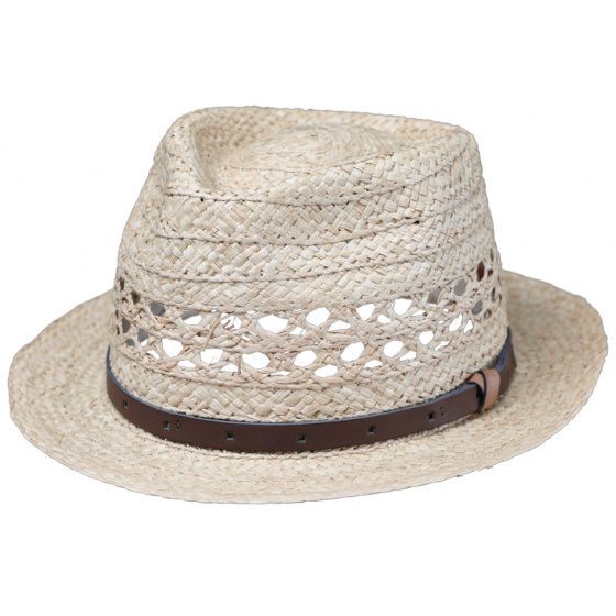 Natural Straw Varese Fedora Hat - Traclet
