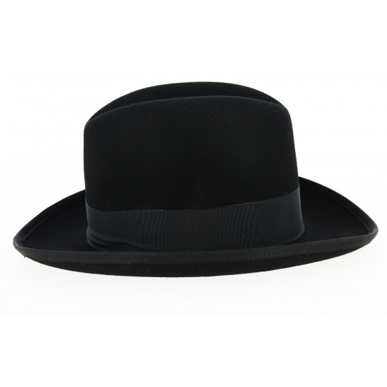 Chapeau Homburg Feutre Laine Noir- Traclet