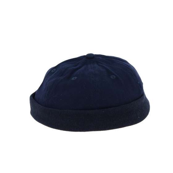 Navy Cotton Miki Beanie