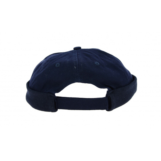 Navy Cotton Miki Beanie