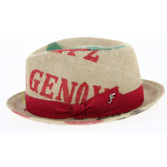 Las Perlas Player Hat Beige Jute Fabric - Fléchet Las Perlas Player Hat Beige Jute Fabric - Fléchet