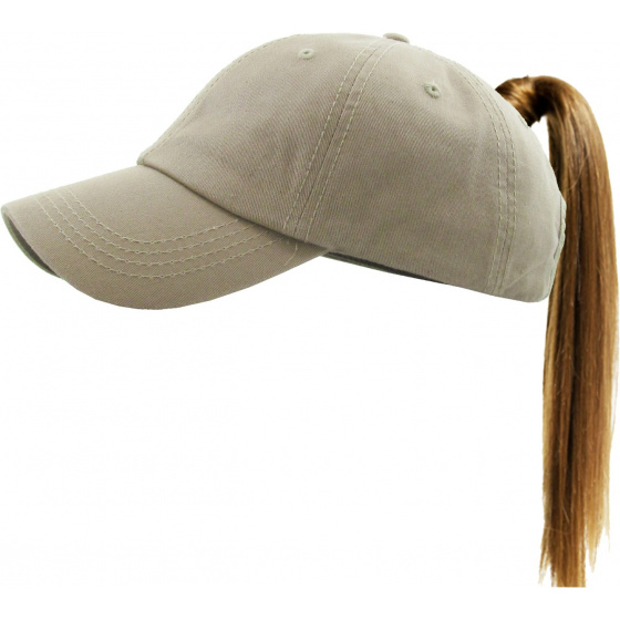 Casquette Baseball Femme Ponytail Blanche- Traclet Reference : 9427