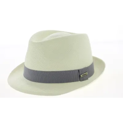Chapeau Trilby Panama Quito Naturel - Traclet Reference : 9437 | Chapellerie Traclet