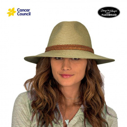 Chapeau Traveller Striped Fine Fibres Naturelles - Rigon Headwear